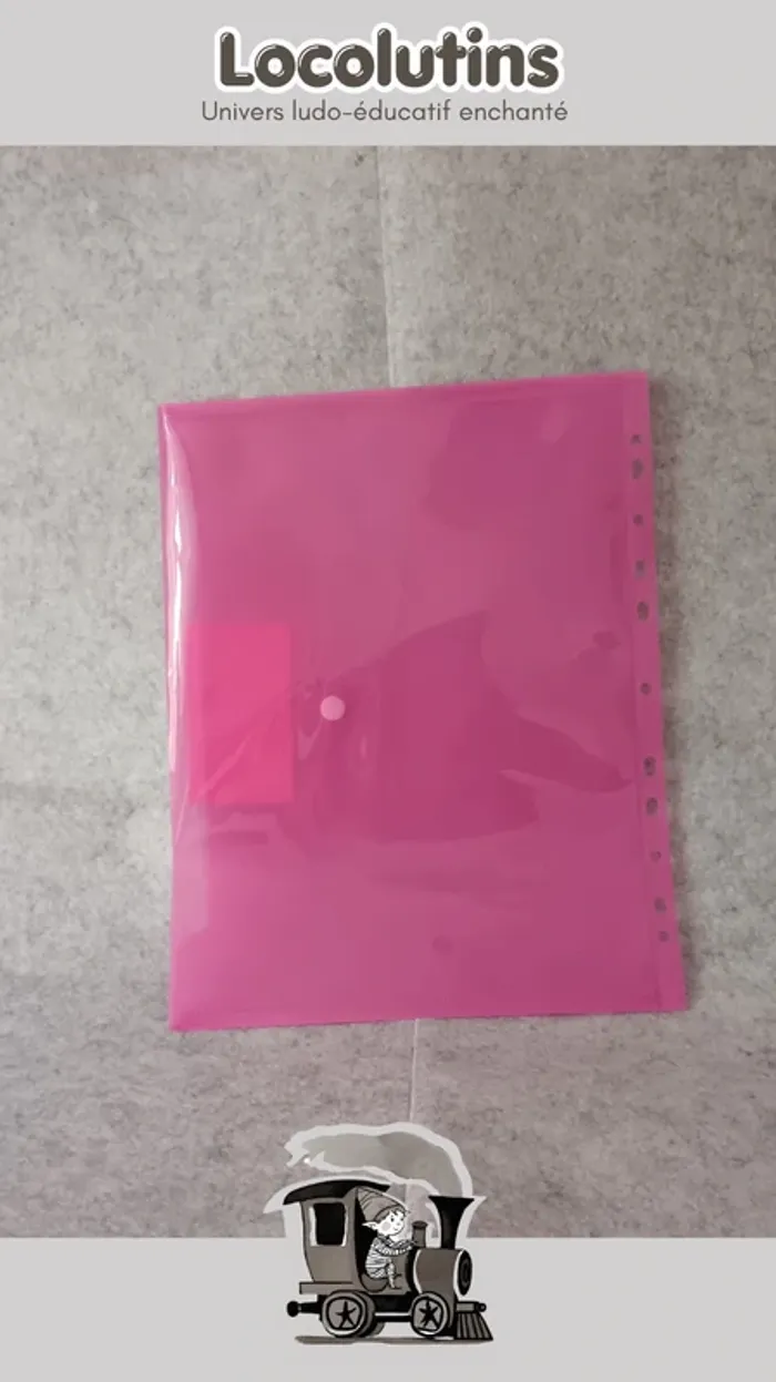 🚂 Pochette A4 perforée avec soufflet ▪ rangement activités et petits objets - photo numéro 3