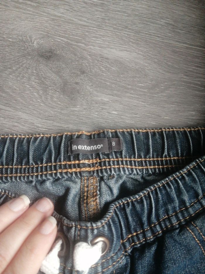 Short en jean taille élastique 8A - photo numéro 4