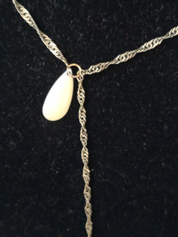 Sautoir chaîne torsadée et perles à facettes - photo numéro 6