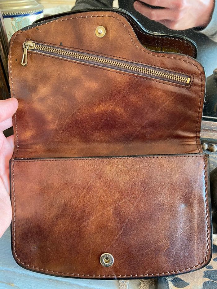 Pochette cuir vintage - photo numéro 3