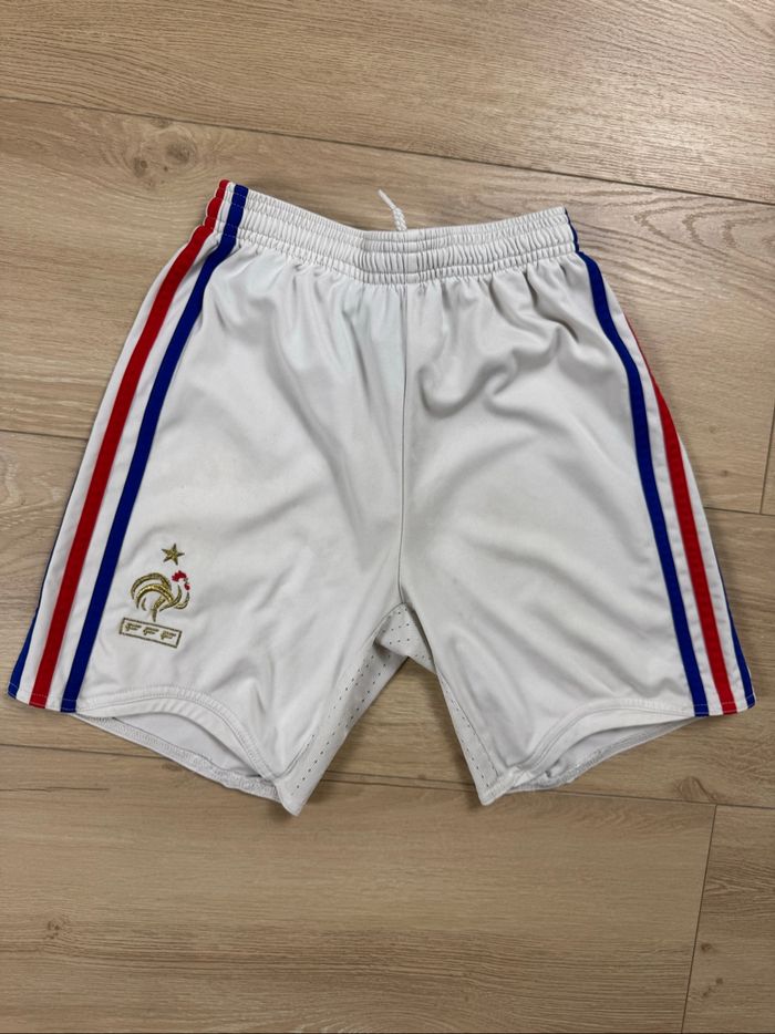Short adidas domicile FFF 2008 équipe de France 10 ans