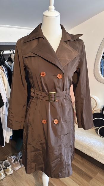 Trench marron ceinturé Yumi Mazao T36