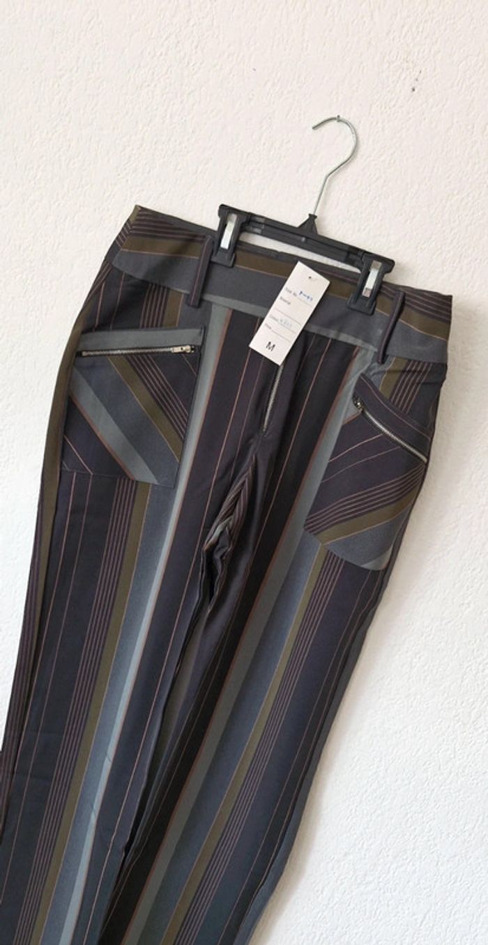 🧡 Pantalon gris pour femme taille M - photo numéro 3