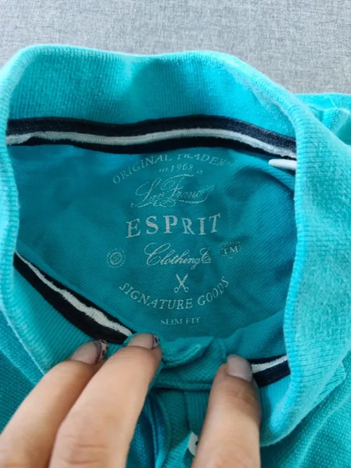 C53 polo turquoise esprit XL - photo numéro 3