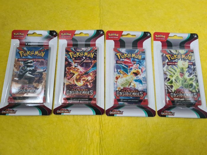 Booster Pokémon Flammes Obsidiennes x 4 Artset neuf scellé - photo numéro 1