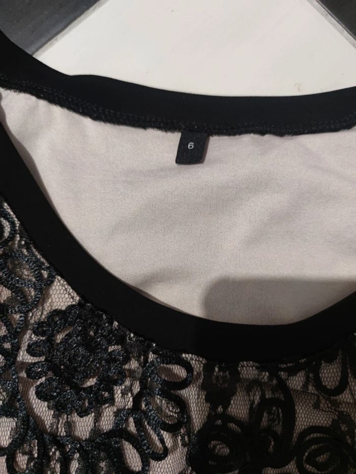 🌺 Tunique femme de telle noire doublée taille 6 - photo numéro 2