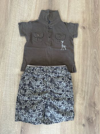 Bermuda et t-shirt 12 mois