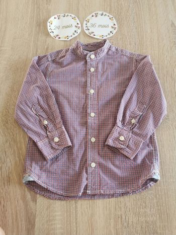 Chemise à carreaux manches longues bébé garçon 92cm H&M excellent état
