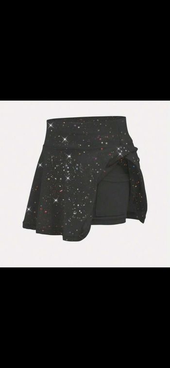 Jupe short grise imprimée d'etoiles pour danse gym