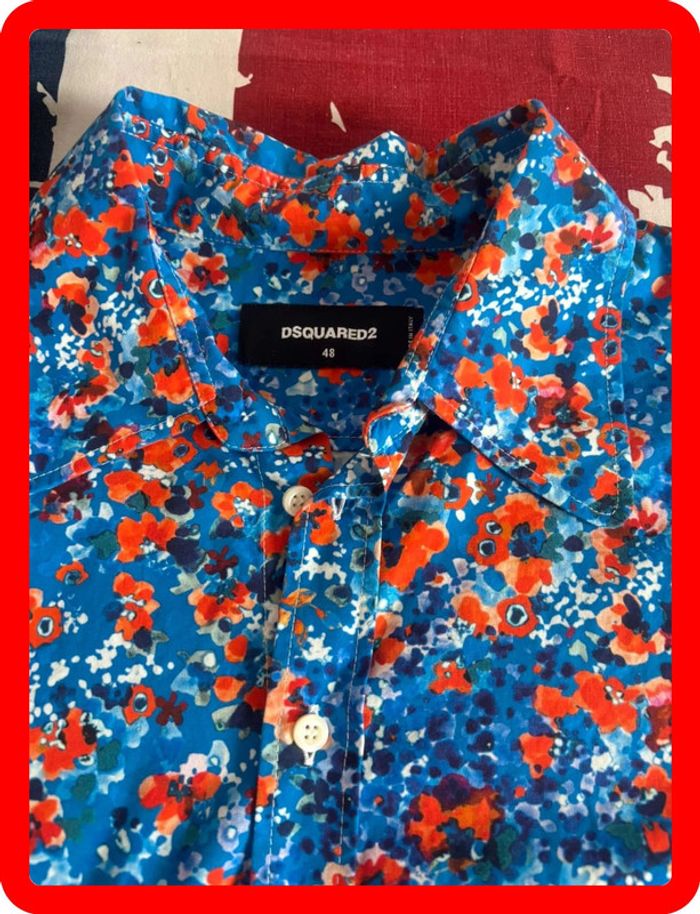 Chemise Dsquared fleuri Cannes taille 48 - photo numéro 3