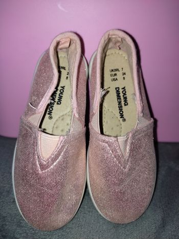 Chaussures rose paillettes 24