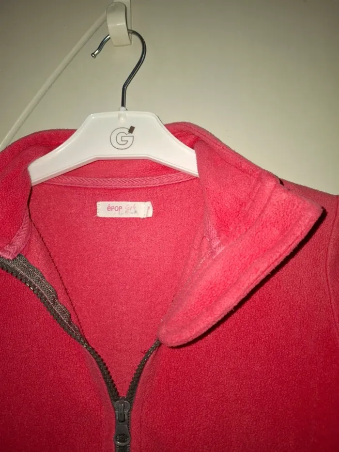 Gilet polaire zippé rose 8 ans - photo numéro 3