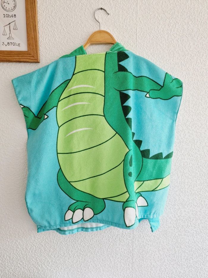 Poncho de bain avec capuche - Dragon / dinosaure / crocodile - 60 x 60 cm - photo numéro 2