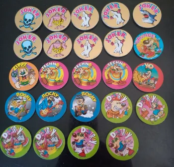 Lot de 24 pogs Roll'Caps