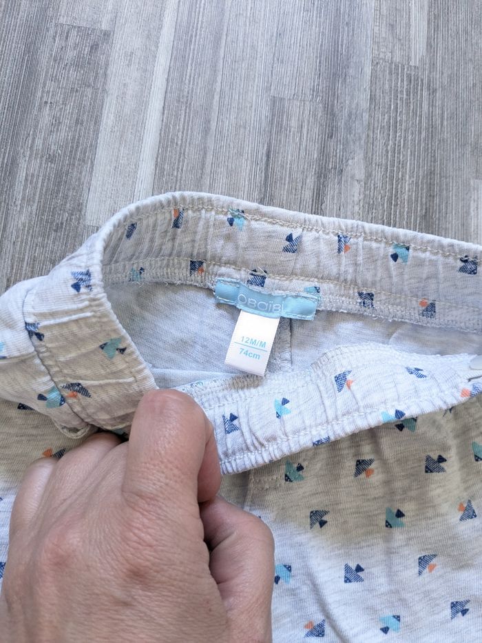 Ensemble short et tee-shirt 12 mois - obaibi - photo numéro 3