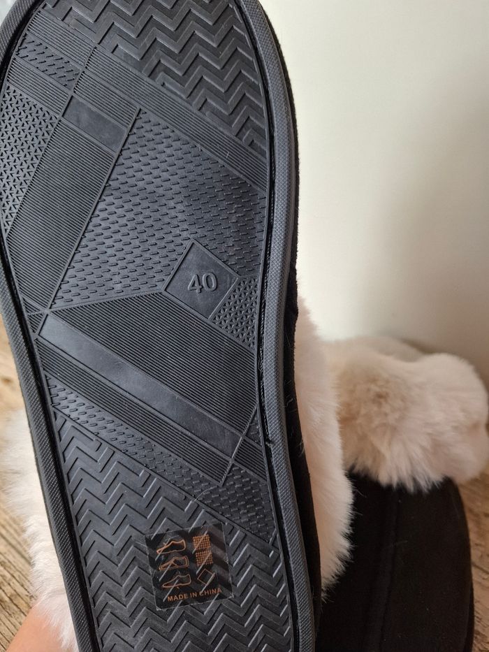 Chaussons fourrés noir femme taille 40 - photo numéro 7