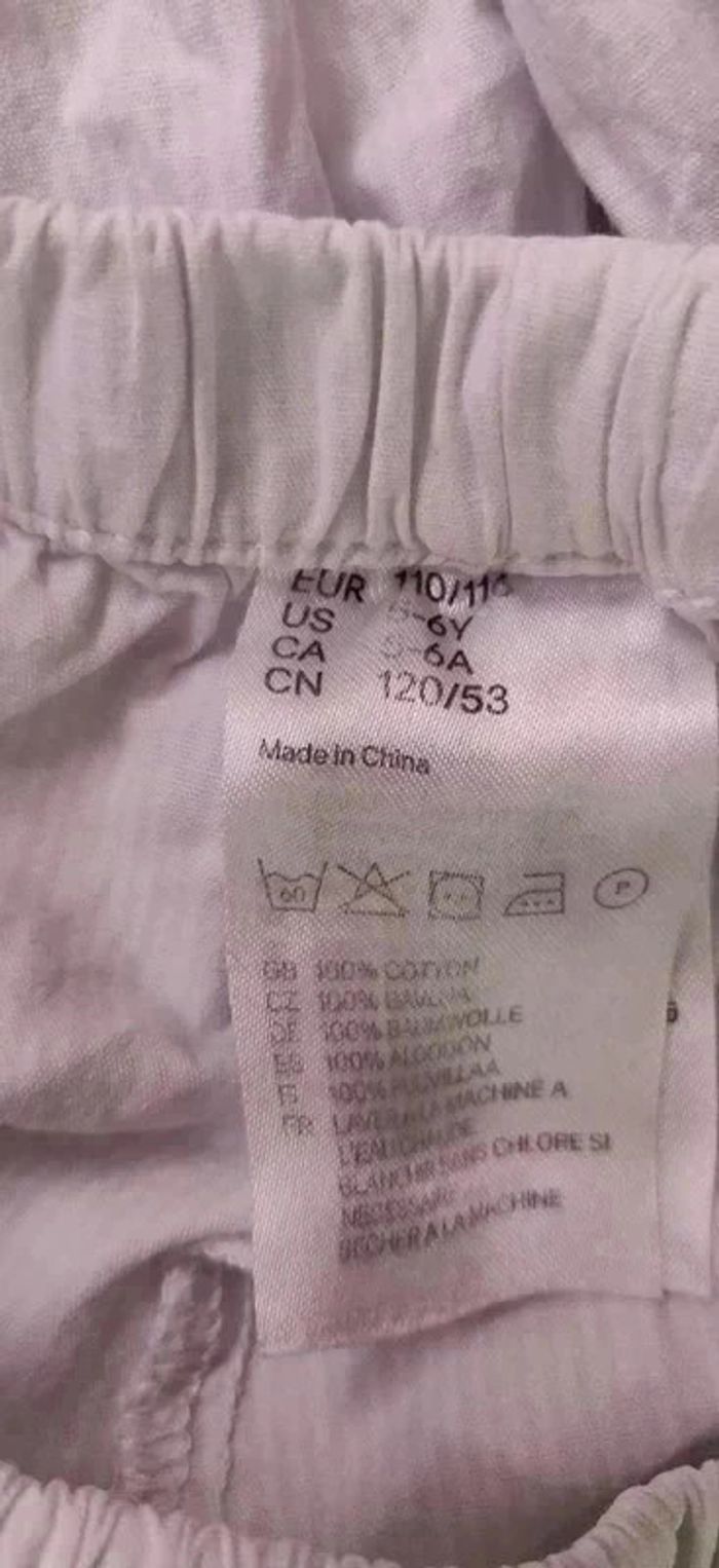 Pyjama rayé bleu ciel et blanc H&M 6 ans - photo numéro 5