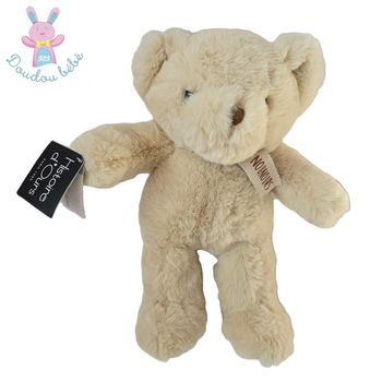 Doudou Ours Nounours Vanille fourrure beige 25 cm HISTOIRE D'OURS