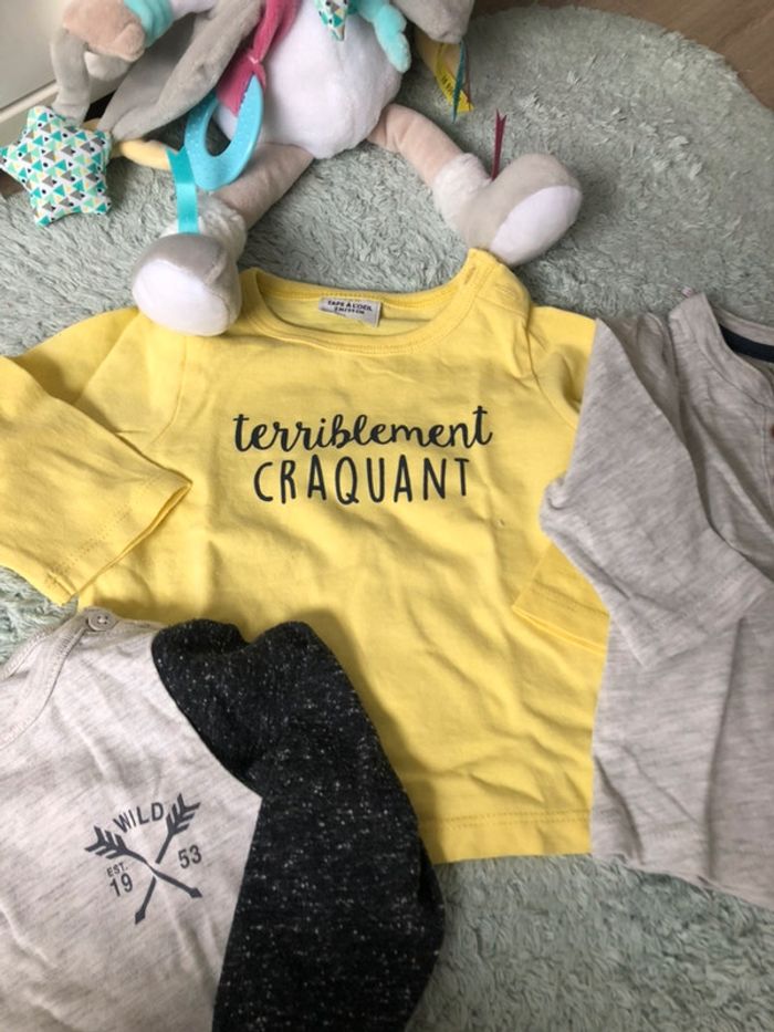 Lot tee shirt ml 3 mois - photo numéro 3