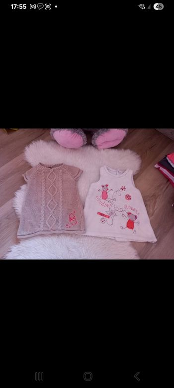 Lots de 2 robes hiver taille 6 mois Disney 