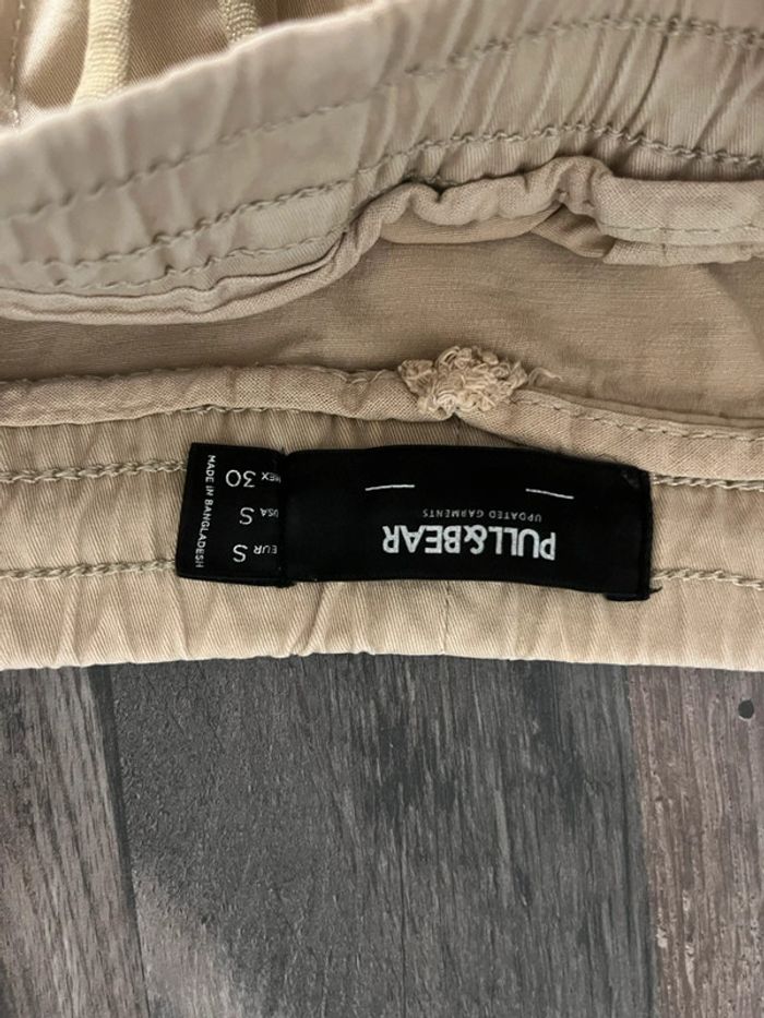 Jogpant beige style chino - taille élastique Pull and bear - photo numéro 3