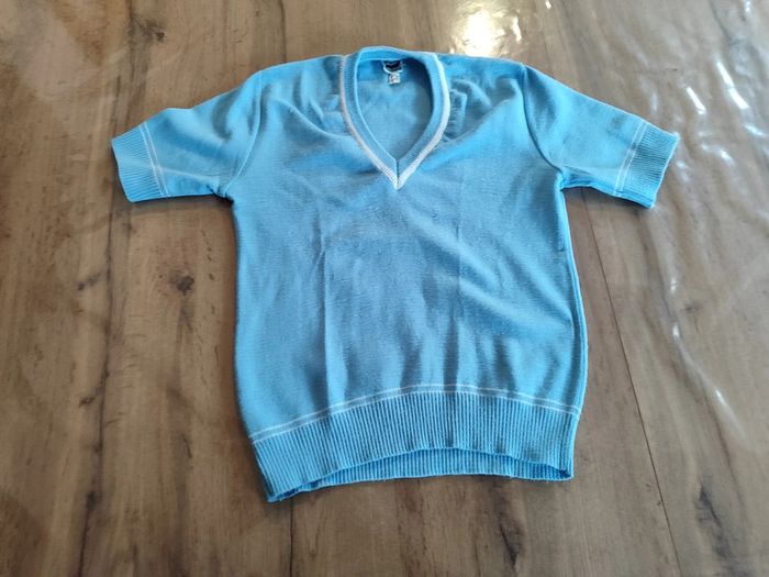 T-shirt Dralon Bleu Clair, Taille Unique, Style Sport Chic - Vintage et Confortable ! - photo numéro 3