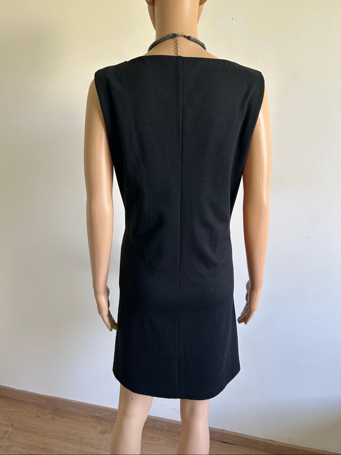 Robe noire et marron sans manches Anna Field taille 40 état satisfaisant - photo numéro 5