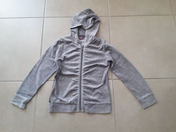 Veste sport à capuche grise fille 10 ans BILOOK BE