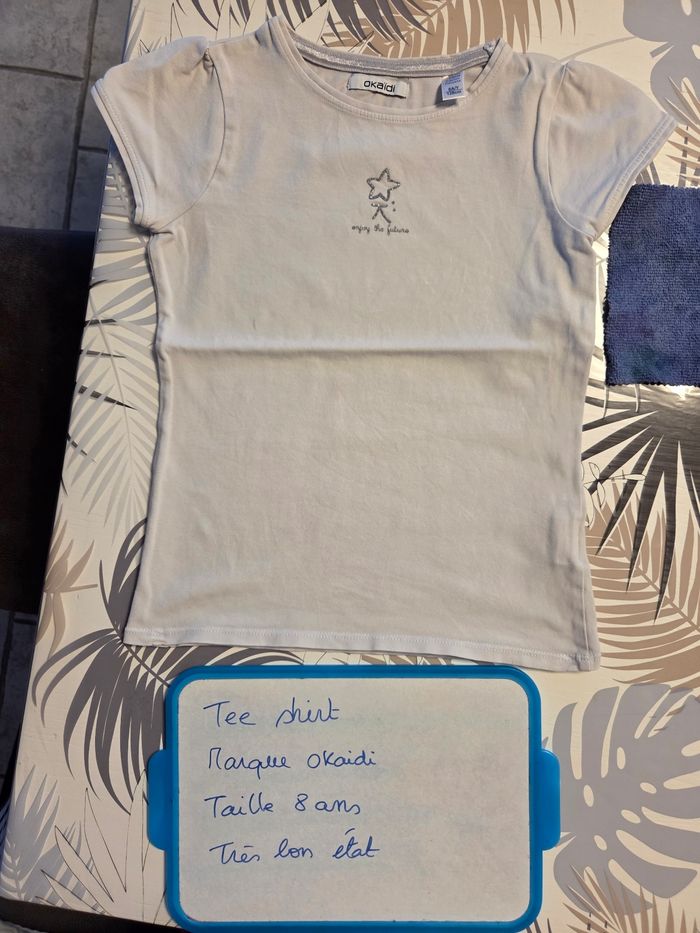 Tee shirt petit dessin argenté