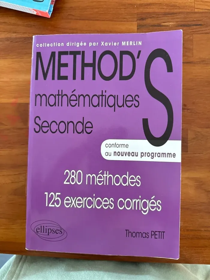 Livre, méthod’s mathématiques, seconde