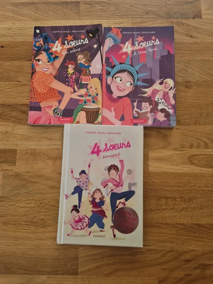 Lot de 3 romans Les 4 soeurs dansent, en scène et à New york