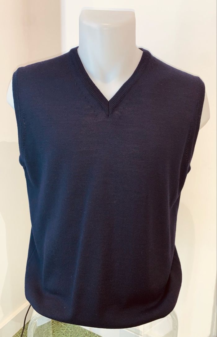 Débardeur col V laine mérinos Privati Firenze