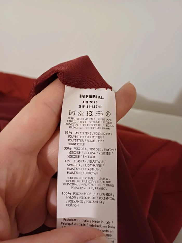 Robe épaisse bordeaux Impérial taille M 38 - photo numéro 9