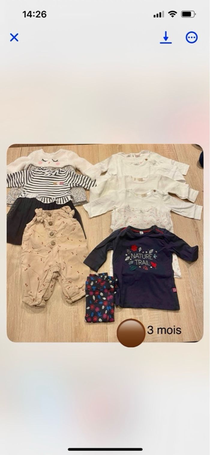 Lot vêtements bébé fille 3 mois - photo numéro 2