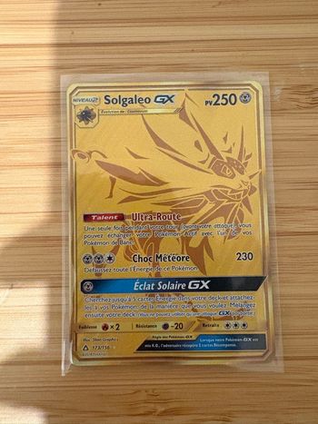 Solgaleo GX gold 173/156 parfait état