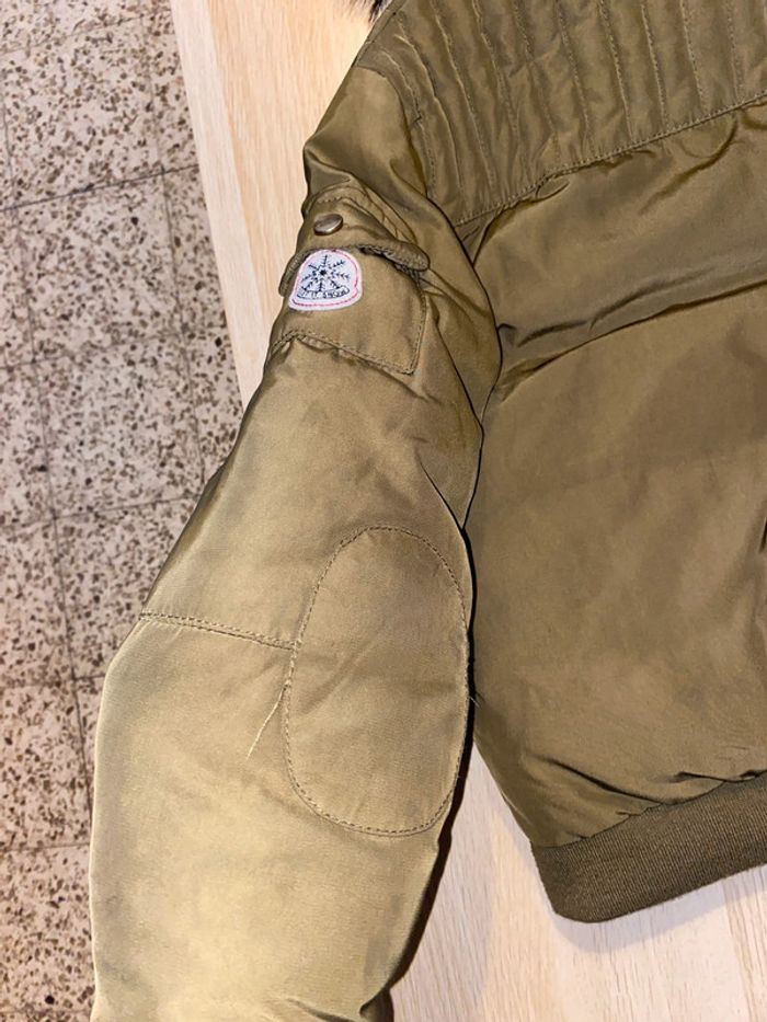 Manteau blouson fille 8 ans cyrillus kaki capuche fourrure raton laveur - photo numéro 7