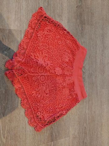 Short rose dentelle
