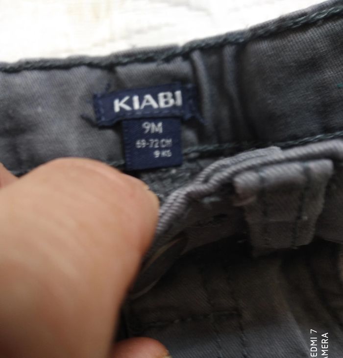 Kiabi pantalon jean gris 9 mois - photo numéro 2