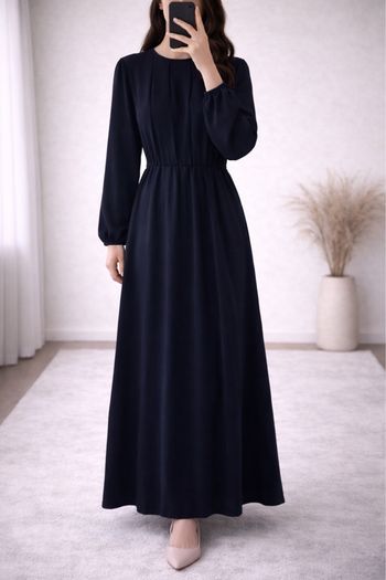 Robe longue marine 