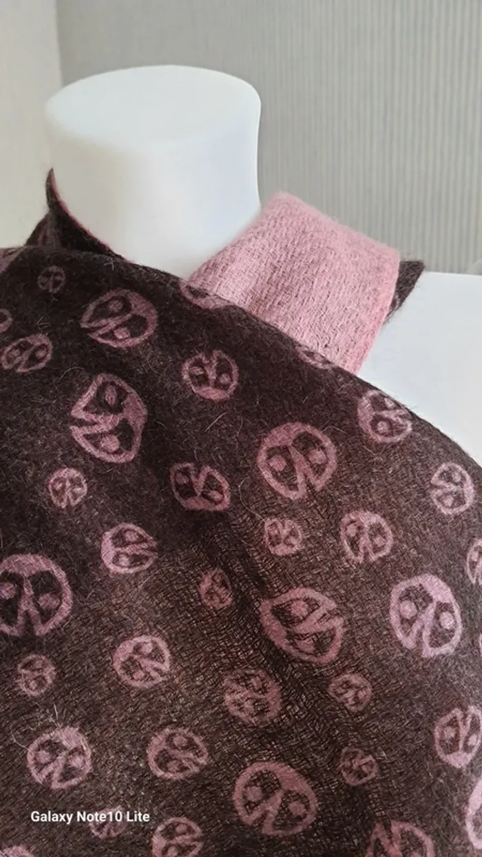 Grande écharpe double face "Coccinelle" - photo numéro 3