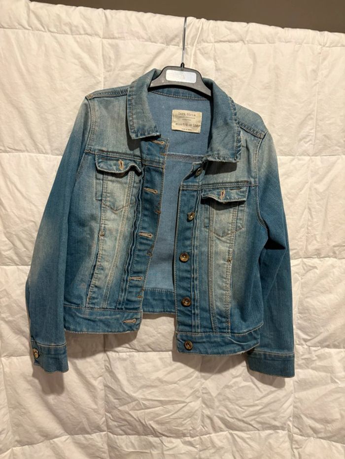 Veste jean délavé tie dye