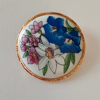 Broche vintage fleurs