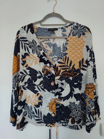 Blouse imprimé vintage oversize t46