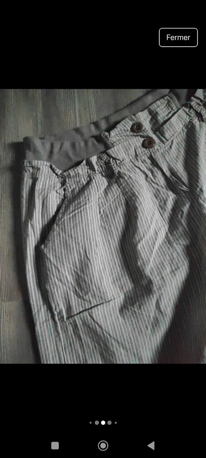 Pantalon fin en coton femme - photo numéro 4