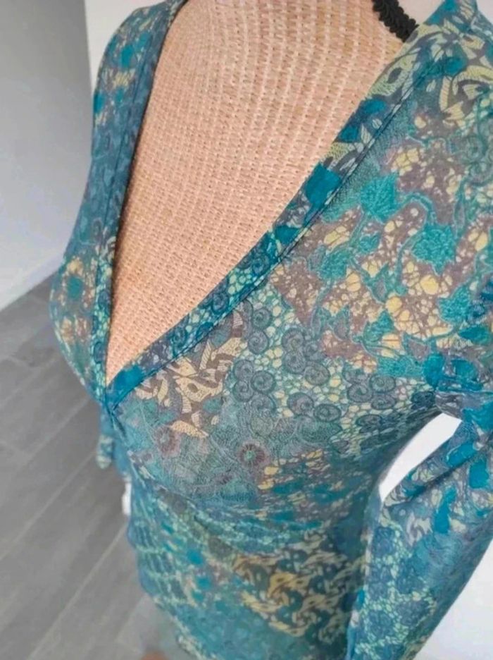 35 € Top imprimé en mesh vintage etam Made in france - photo numéro 2