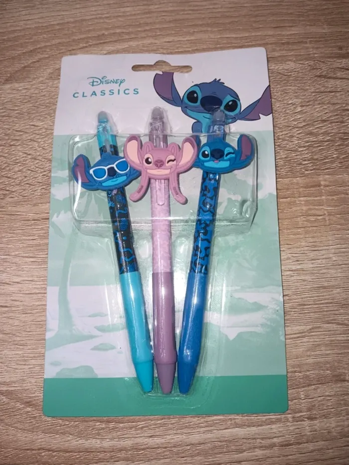 Stylos Disney Stitch & Angel - Lot de 3 Collector