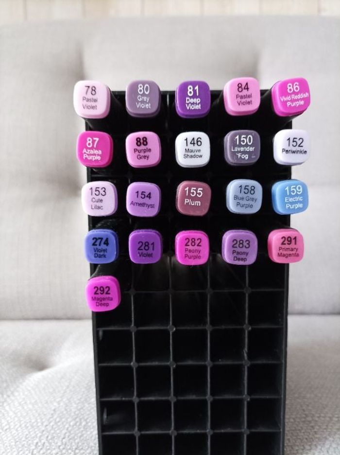 Feutres Twinmarkers tons violet neufs