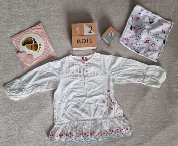 Blouse blanche ML - 12M - Orchestra baby girl [TBE)