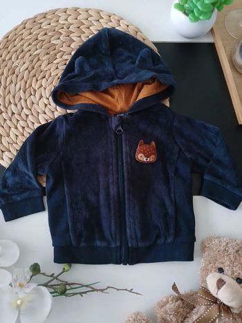 Veste polaire à capuche Comme Neuve Taille 9 mois🌿🦊