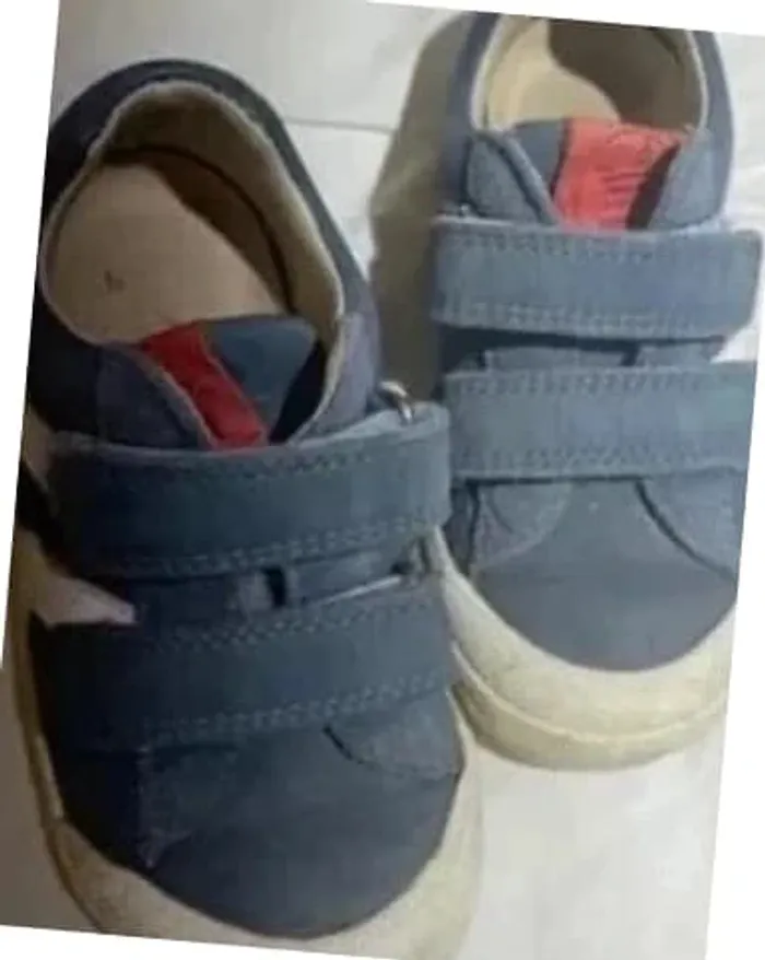 Chaussures baskets bébé garçon Bellamy T 26 bleu à scratch - photo numéro 3